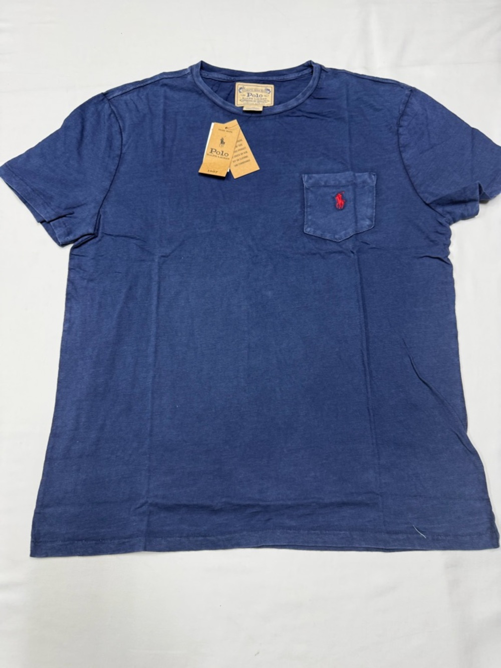 Polo Ralph Lauren Original RL Quality Custom Slim Fit Men Pocket T Shirt Sz L
